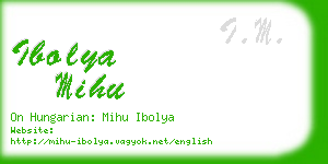 ibolya mihu business card